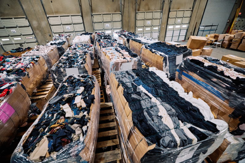 Supercircle warehouse, part of tentree's Circularity take back program